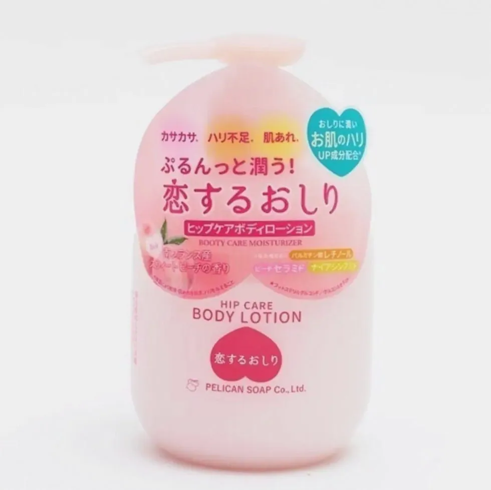 ペリカン石鹸 ボディローション セラミド配合 スウィートピーチの香り 200ml（ボトルの正面）